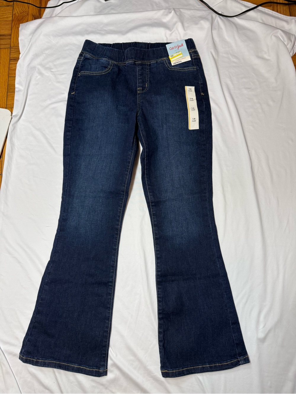 Cat & Jack Women's Dark Blue Flare Jeans